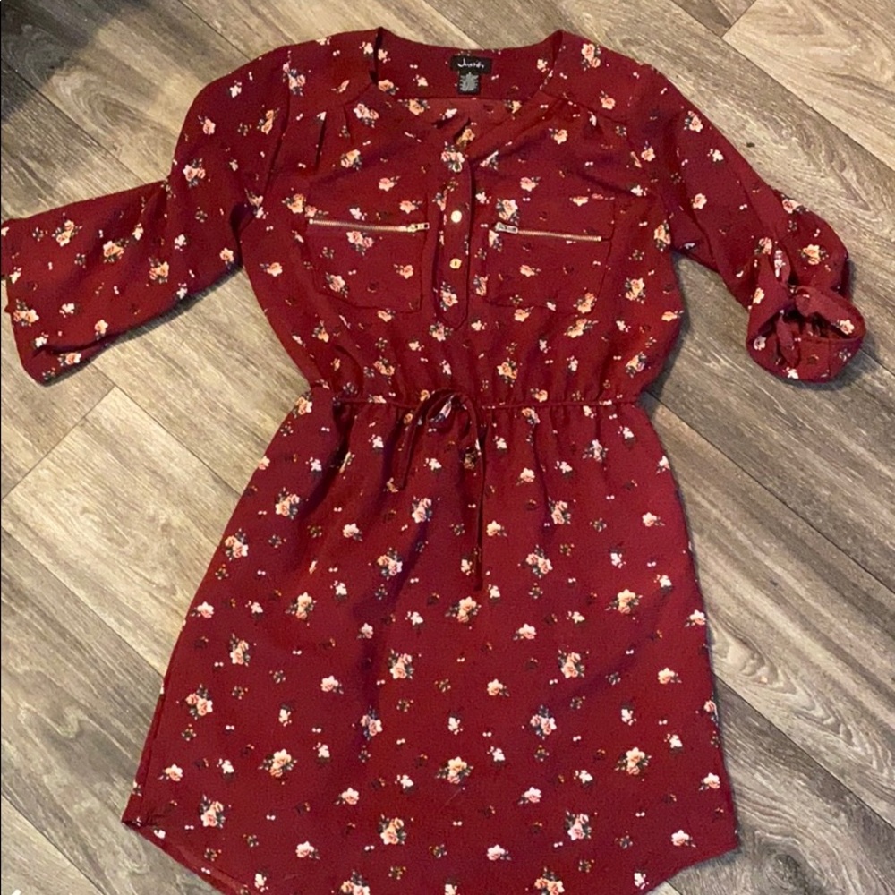 Burgundy fall dress